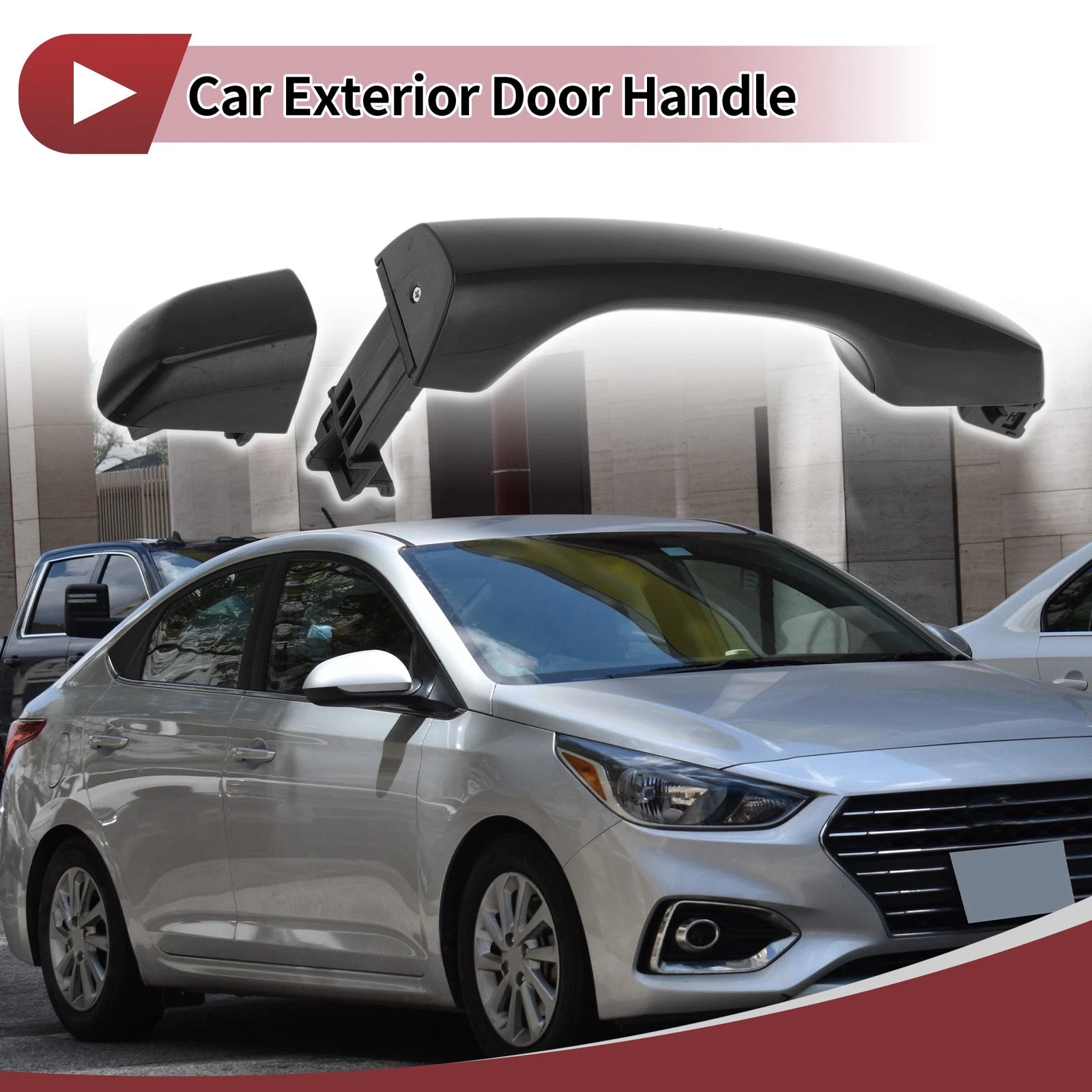 Car Door Handle Grip Replacement for Hyundai Elantra Rear Left Sedan (2012–2018)