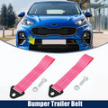 2 Pcs Tow Hook Bumper Trailer Strap with Bolt for Universal Cars (Universal)