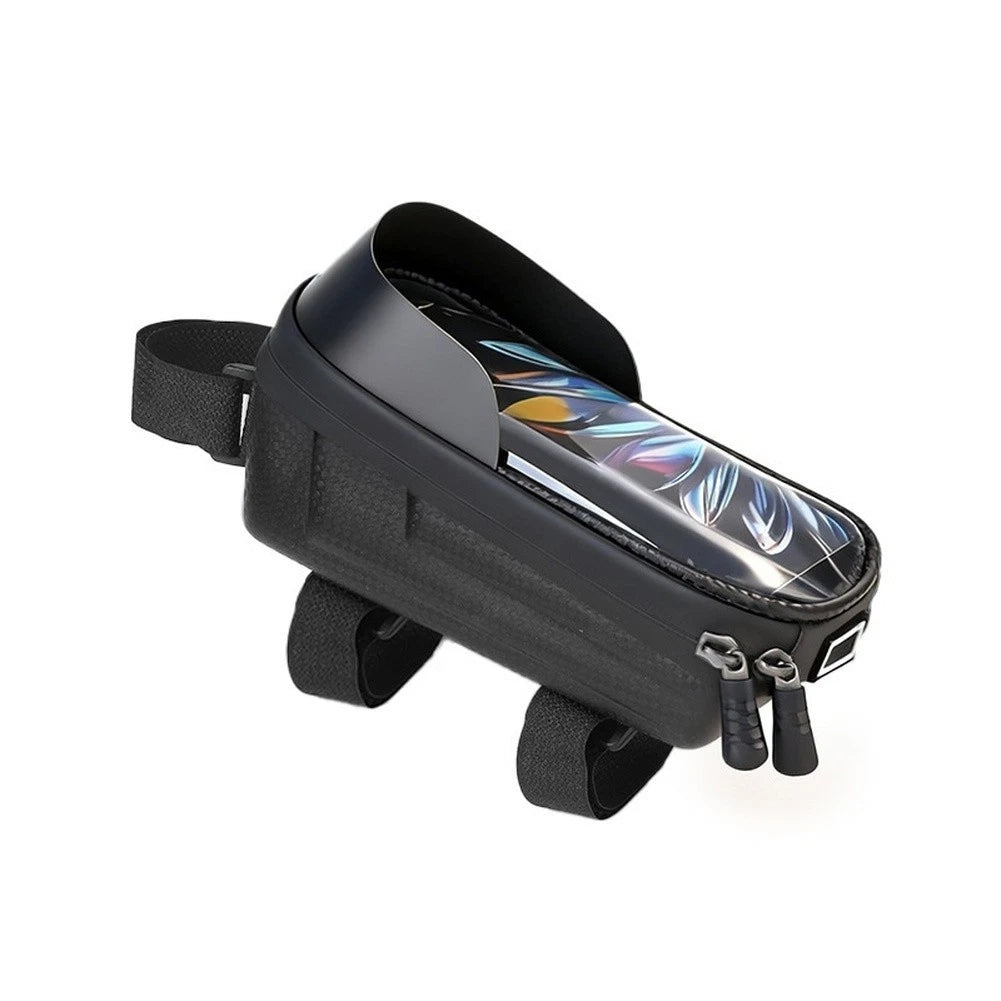Waterproof Top Tube Bag for Bikes (EVA Hard Shell, Easy Strap Mounting)