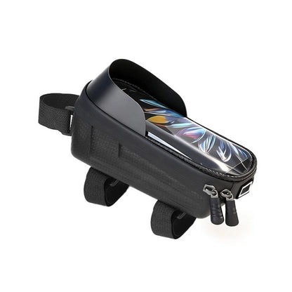 Waterproof Top Tube Bag for Bikes (EVA Hard Shell, Easy Strap Mounting)