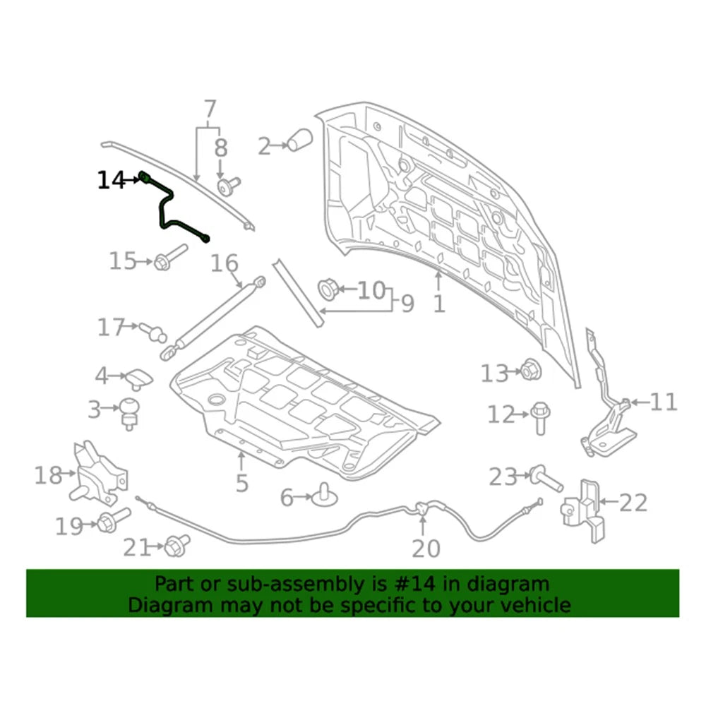 Replacement Hood Latch Striker Plate for Ford (2015–2023) FL3Z-16K689-A, FL3Z16K689A