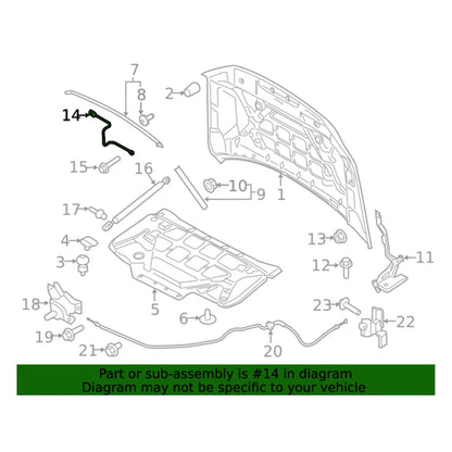 Replacement Hood Latch Striker Plate for Ford (2015–2023) FL3Z-16K689-A, FL3Z16K689A