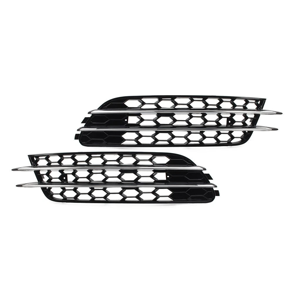 Front Bumper Honeycomb Mesh Grille Cover for Audi A6 C7 (2012–2015) Chrome