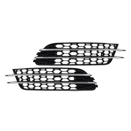 Front Bumper Honeycomb Mesh Grille Cover for Audi A6 C7 (2012–2015) Chrome