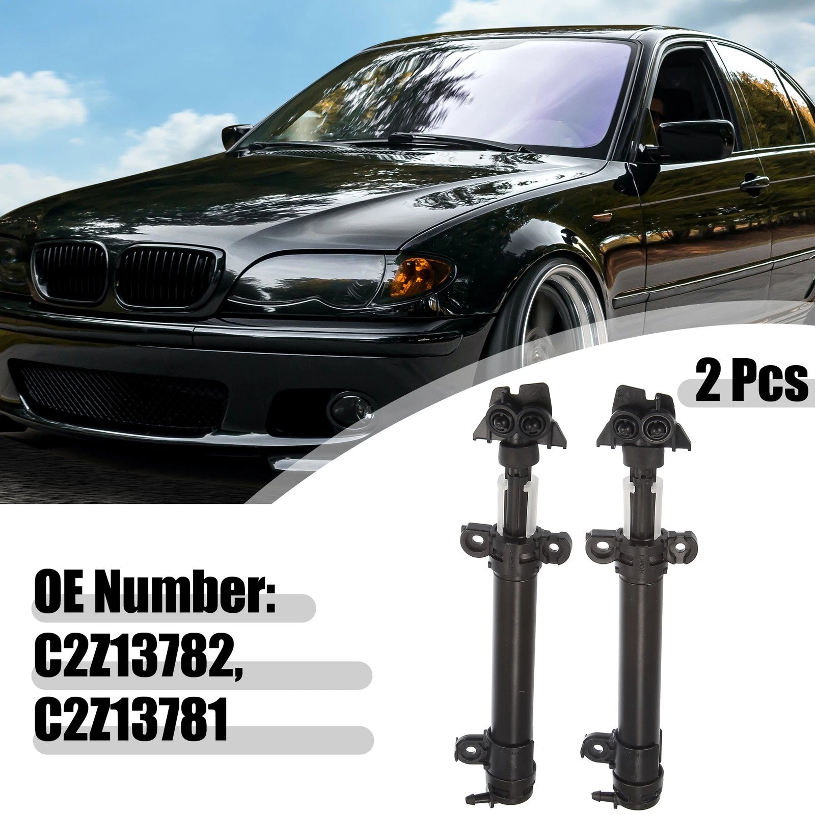 2X Headlight Washer Nozzle Sprayer Jet for Jaguar XF (2008–2015)