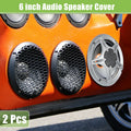 2X 6" Auto Speaker Grill Covers for Subwoofer (Universal) - Silver Tone