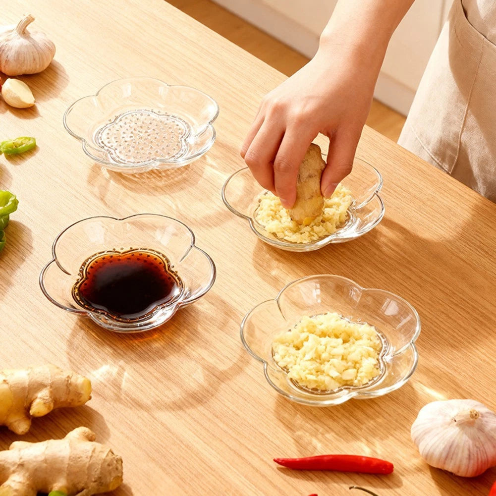 Garlic Grinder Bowl Manual for Kitchen Tool (Clear Transparent)