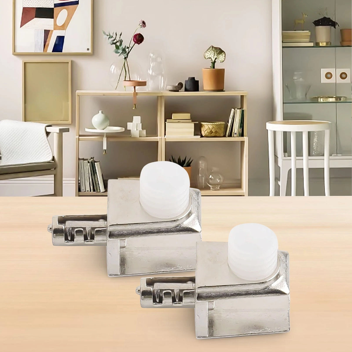 10Pcs Zinc Alloy Glass Shelf Brackets Adjustable Clamps
