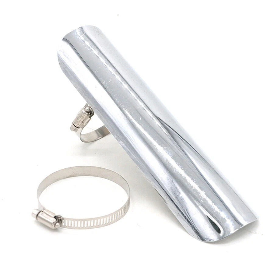 Motorcycle Exhaust Plate Heat Shield Chrome Guard Anti-Hot Cover