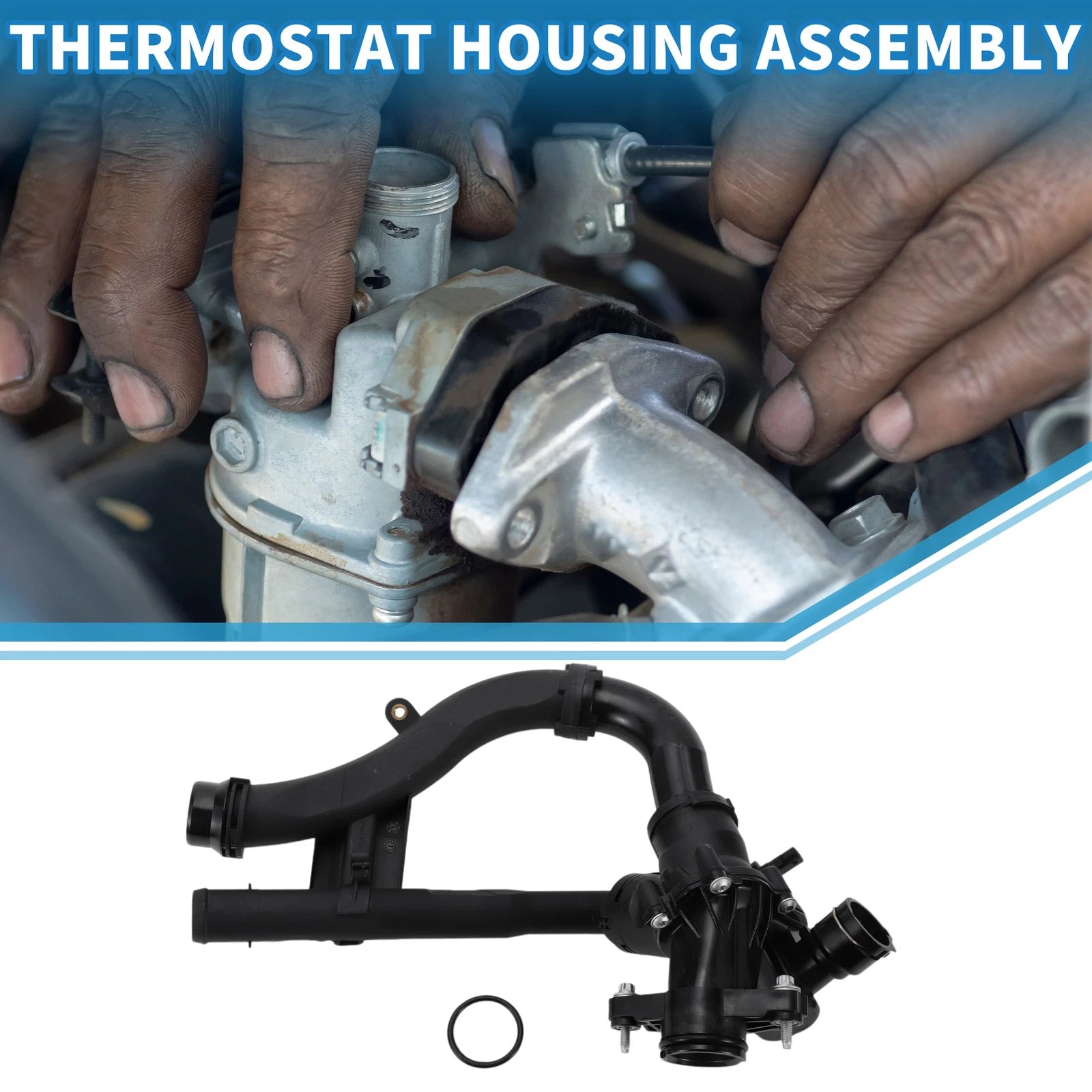 Engine Coolant Thermostat Housing Assembly for Mercedes-Benz E300 (2017–2019)