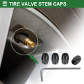 Tire Valve Stem Caps Titanium Tone Dust Covers for Bicycle 1 Set