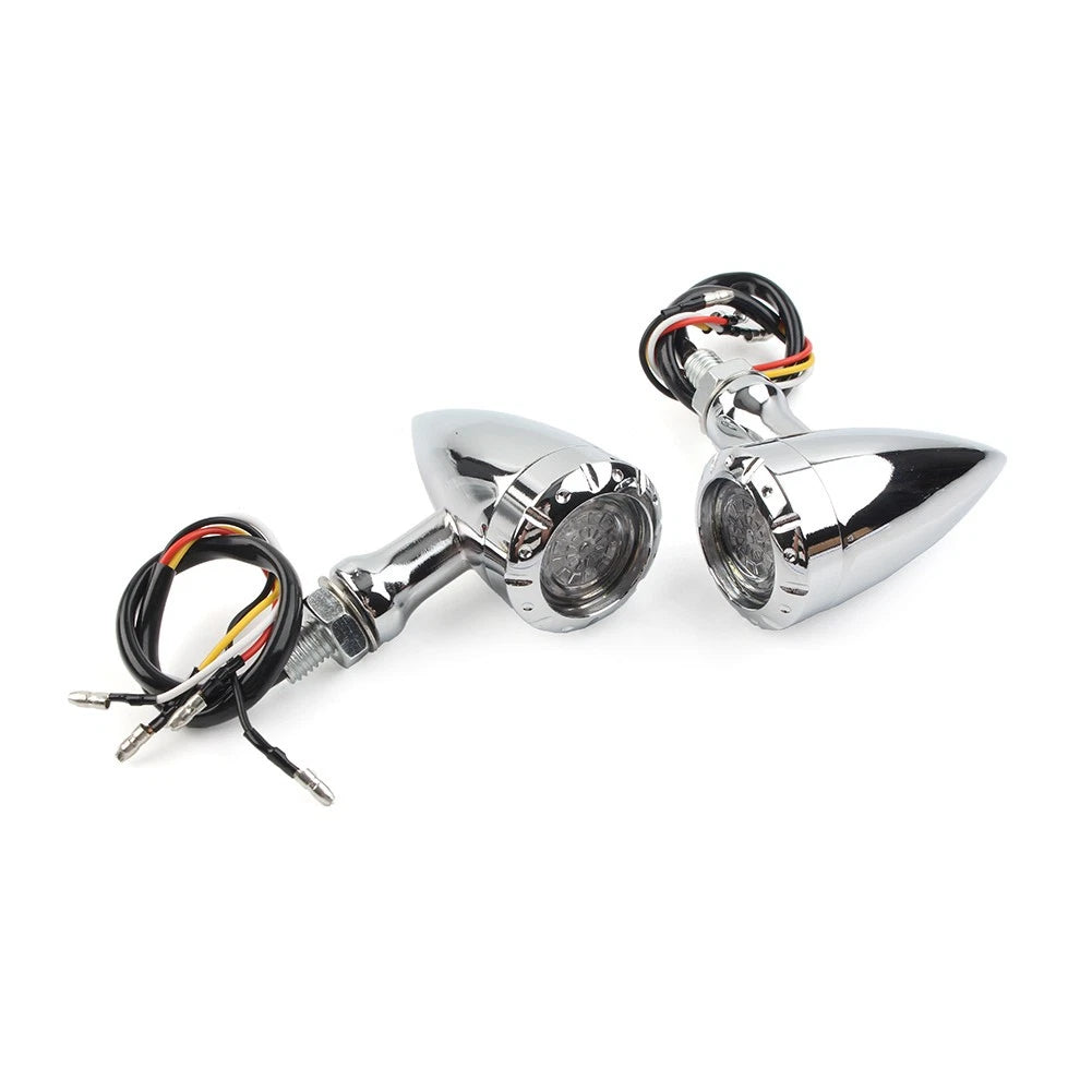 LED Red/Amber Brake Blinker Turn Signal Tail Light for Harley Suzuki Motorcycle
