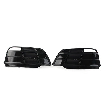 2X Front Bumper Fog Light Grille Cover for Audi Q5 SQ5 (2018–2022) Black