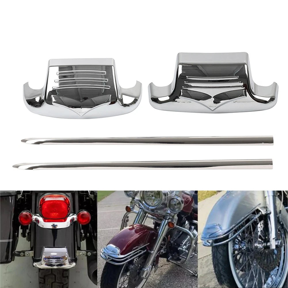 Mudguard Tip with Spear Trim Kit for Harley Road King Electra Chrome