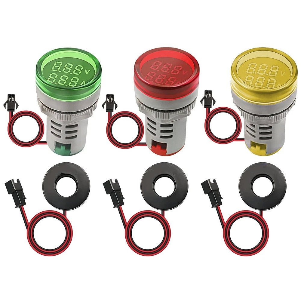 Compact Digital Volt Amp Meters with LED Displays for Accurate Readings