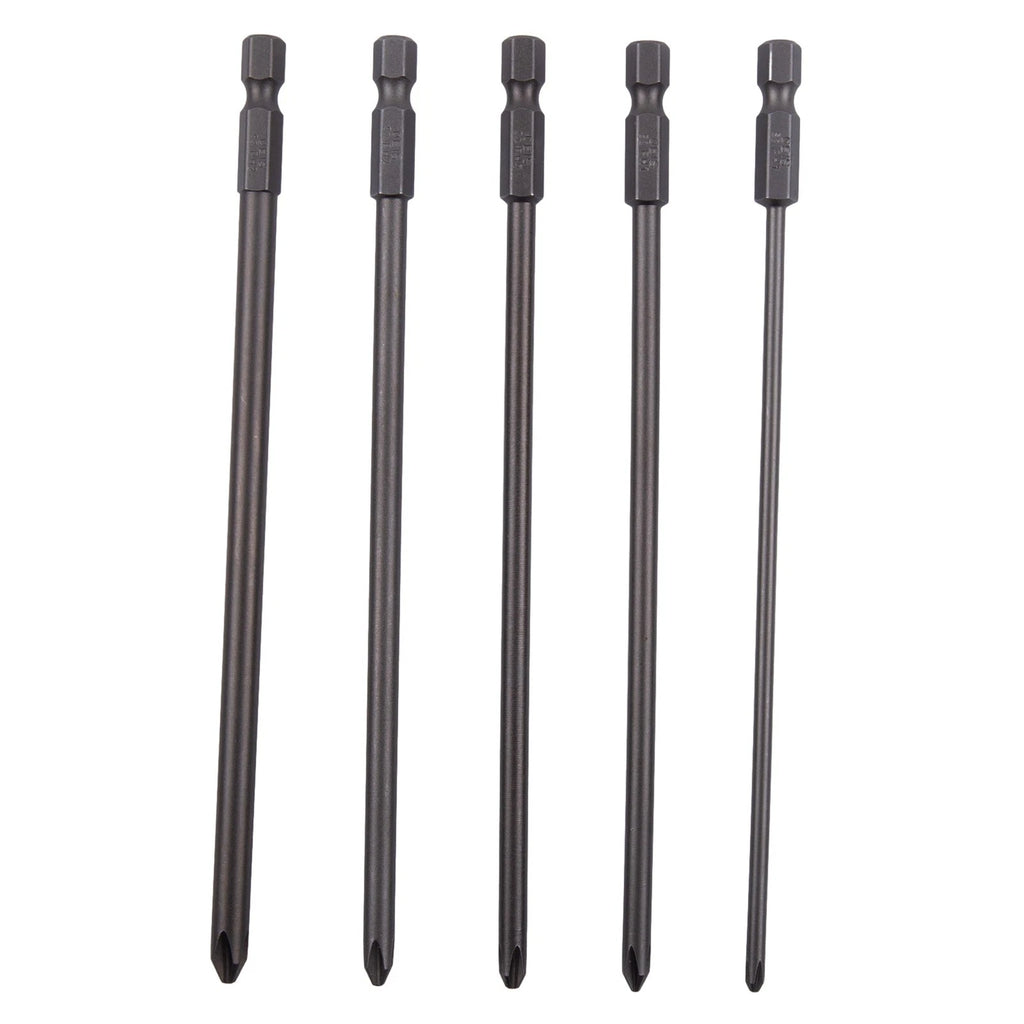 Set of 5 Screwdriver Bits 1/4 Inch PH1 for (150mm Long)