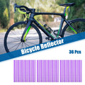 Bicycle Reflector Set 36 Pcs Outer Reflective for Bike ABS Purple