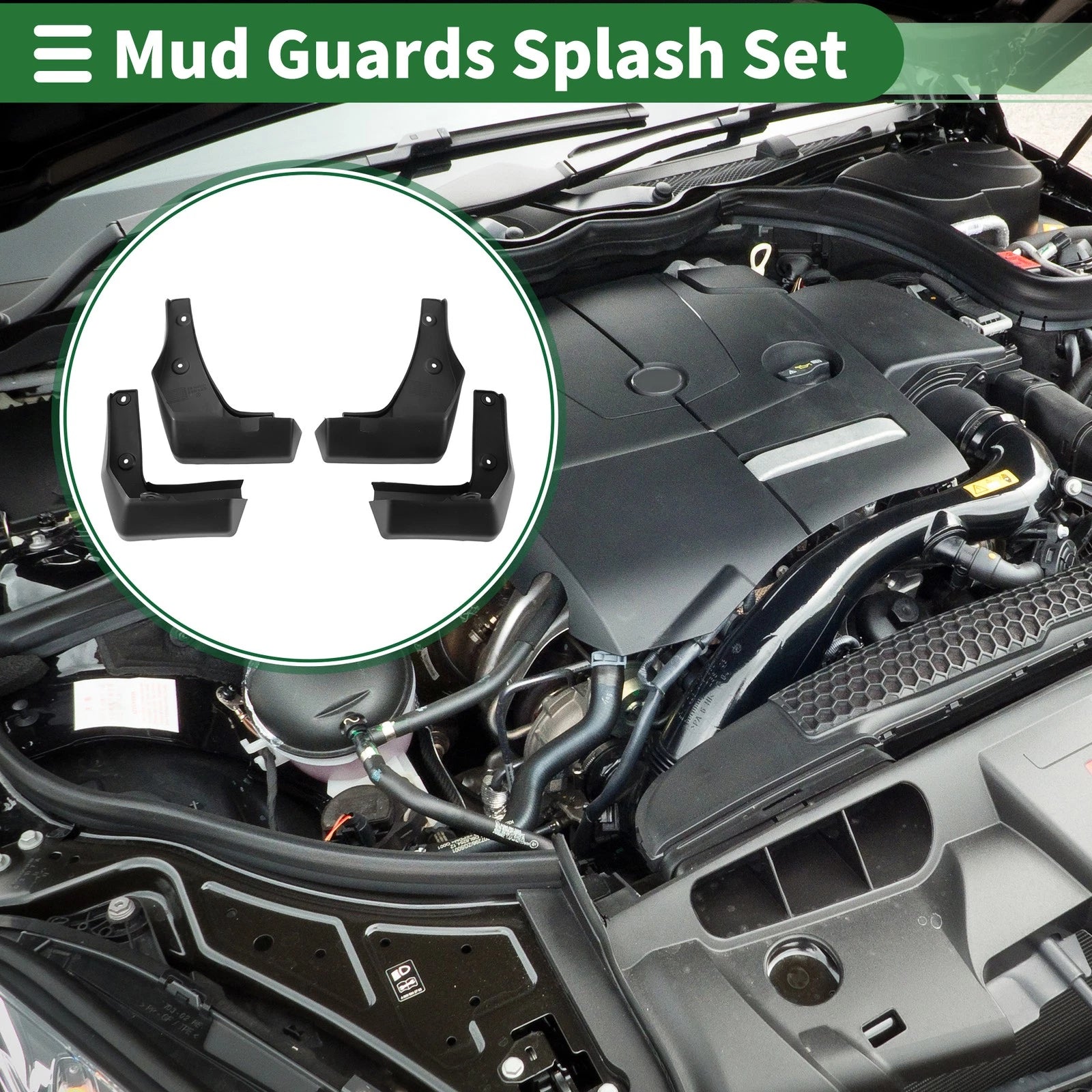 Mud Flaps Splash Guards Front & Rear Set for Honda Greiz (2015–2019)