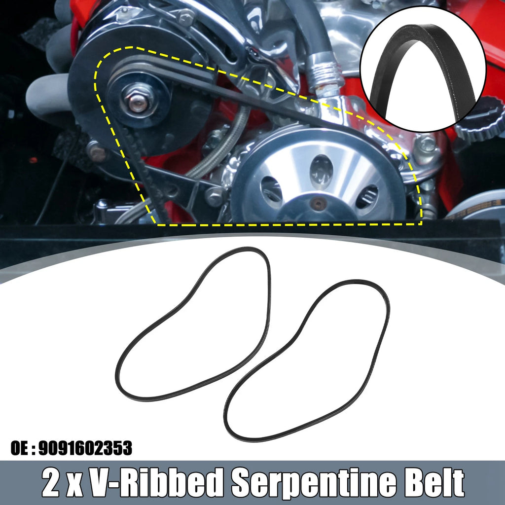 2-Pack Serpentine Drive Belt Replacement for Lexus LX450 (1996–1997)