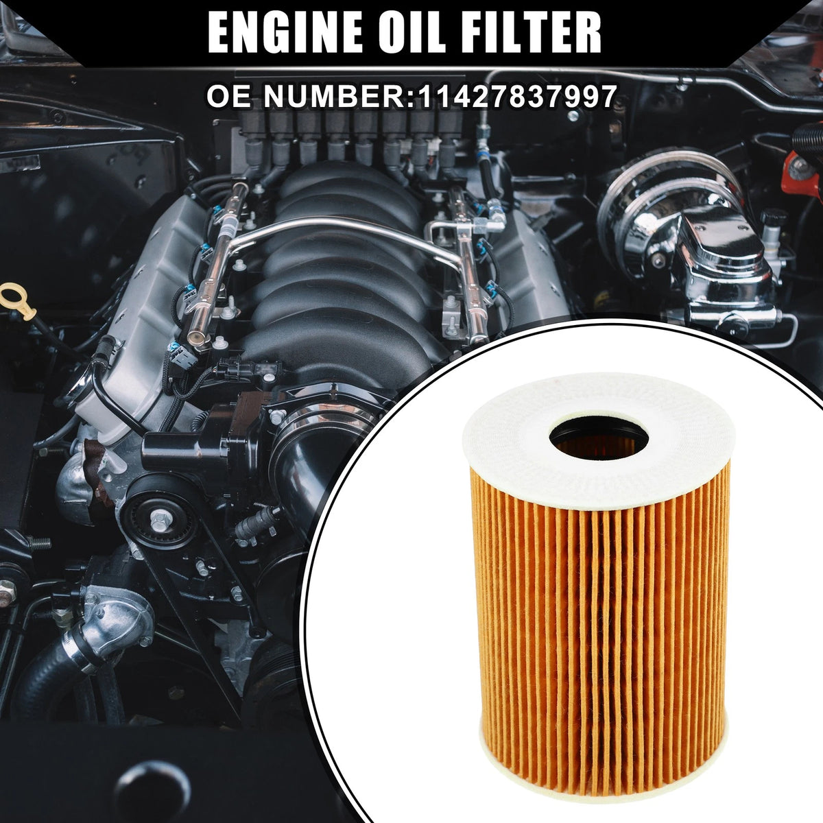 Set of 1 Engine Oil Filter, Transmission Oil Filter for BMW E90 (2006–2013)