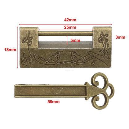 Functional Chinese Style Lock for Wooden Box Suitcase Drawer