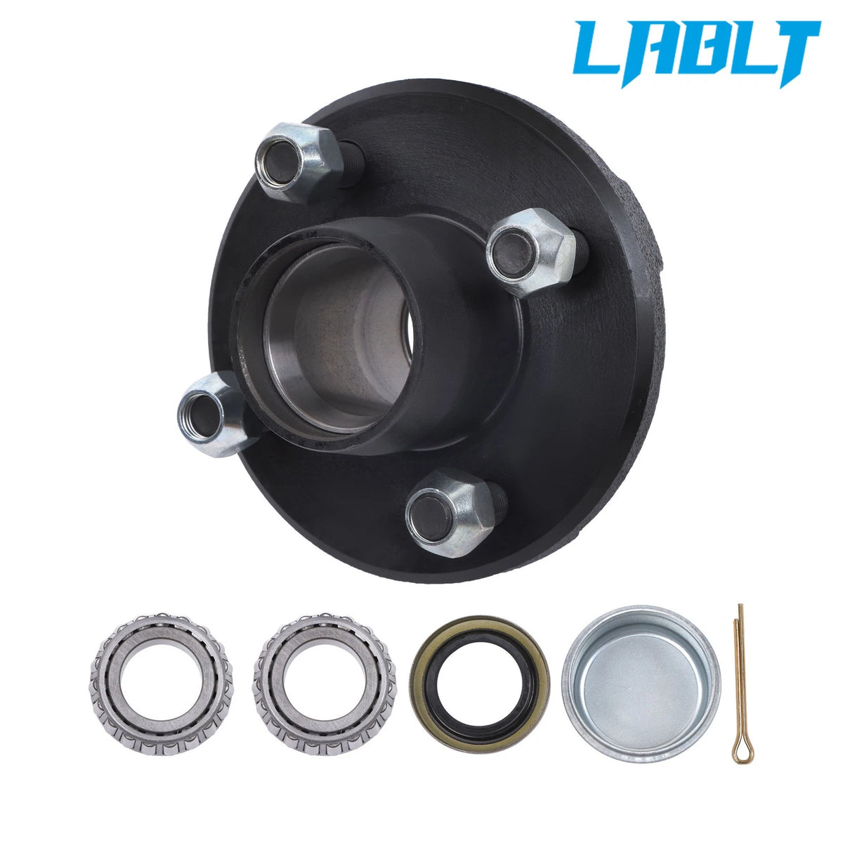 Set of 4 Trailer Hub Bearings Kits for 2000 lbs 1" Spindle Axles (4 on 4")