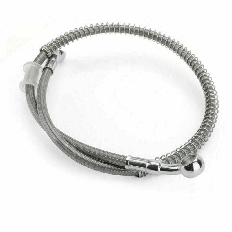 Brake Oil Hose Line for Motorcycle (33", Stainless Steel, Banjo Fitting)