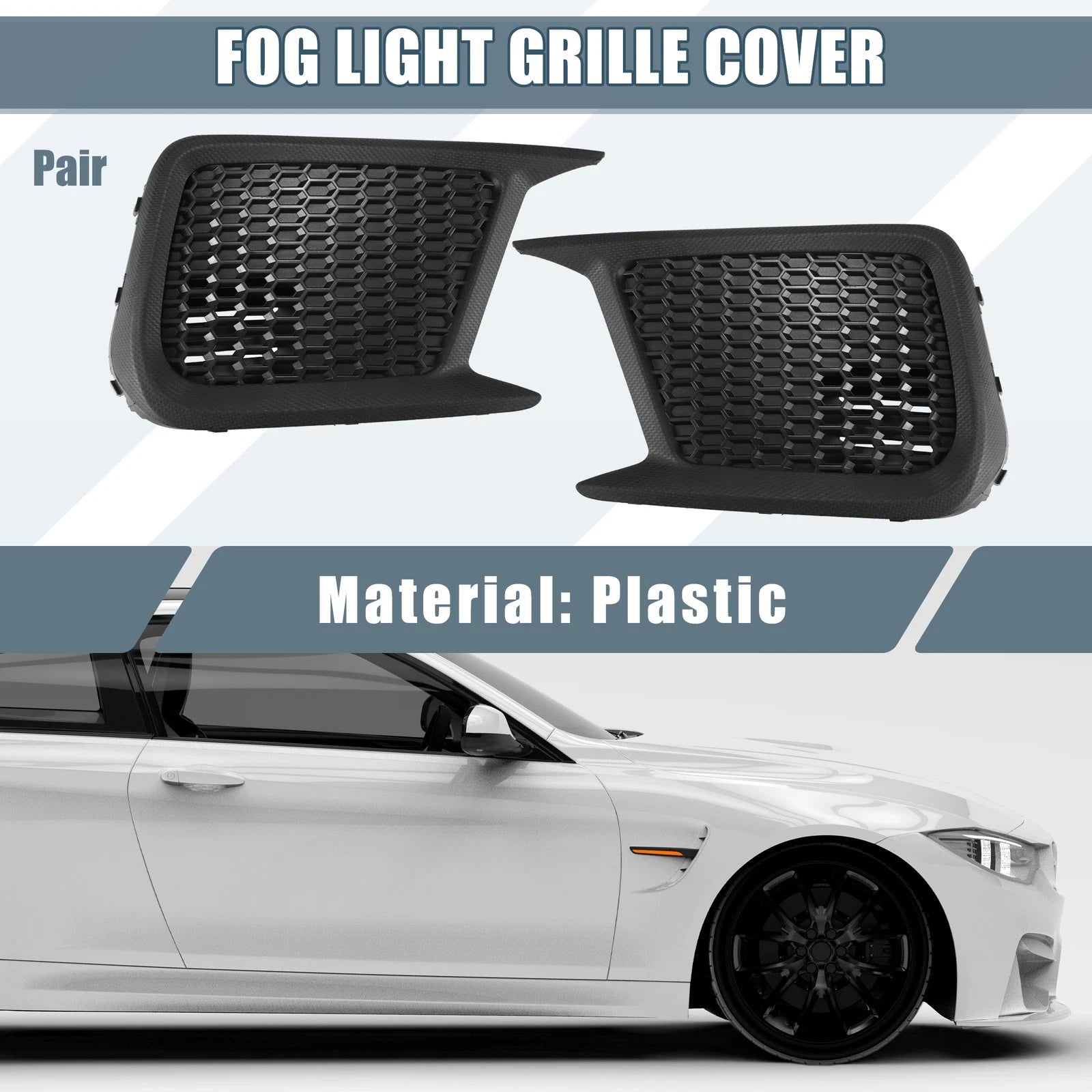 Fog Light Grille Covers Pair Left Right for Subaru WRX (2015–2019)