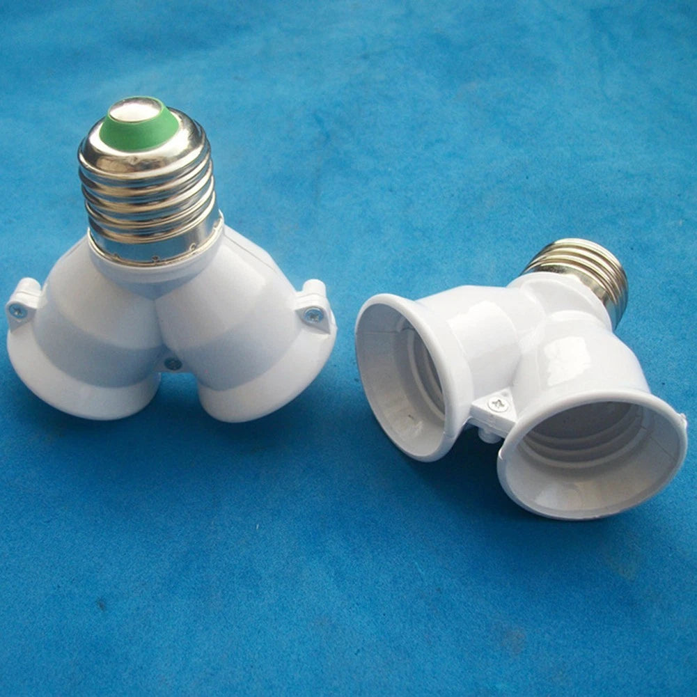 E27 Dual Socket Lamp Holder Splitter Adapter for Bulbs (220V)