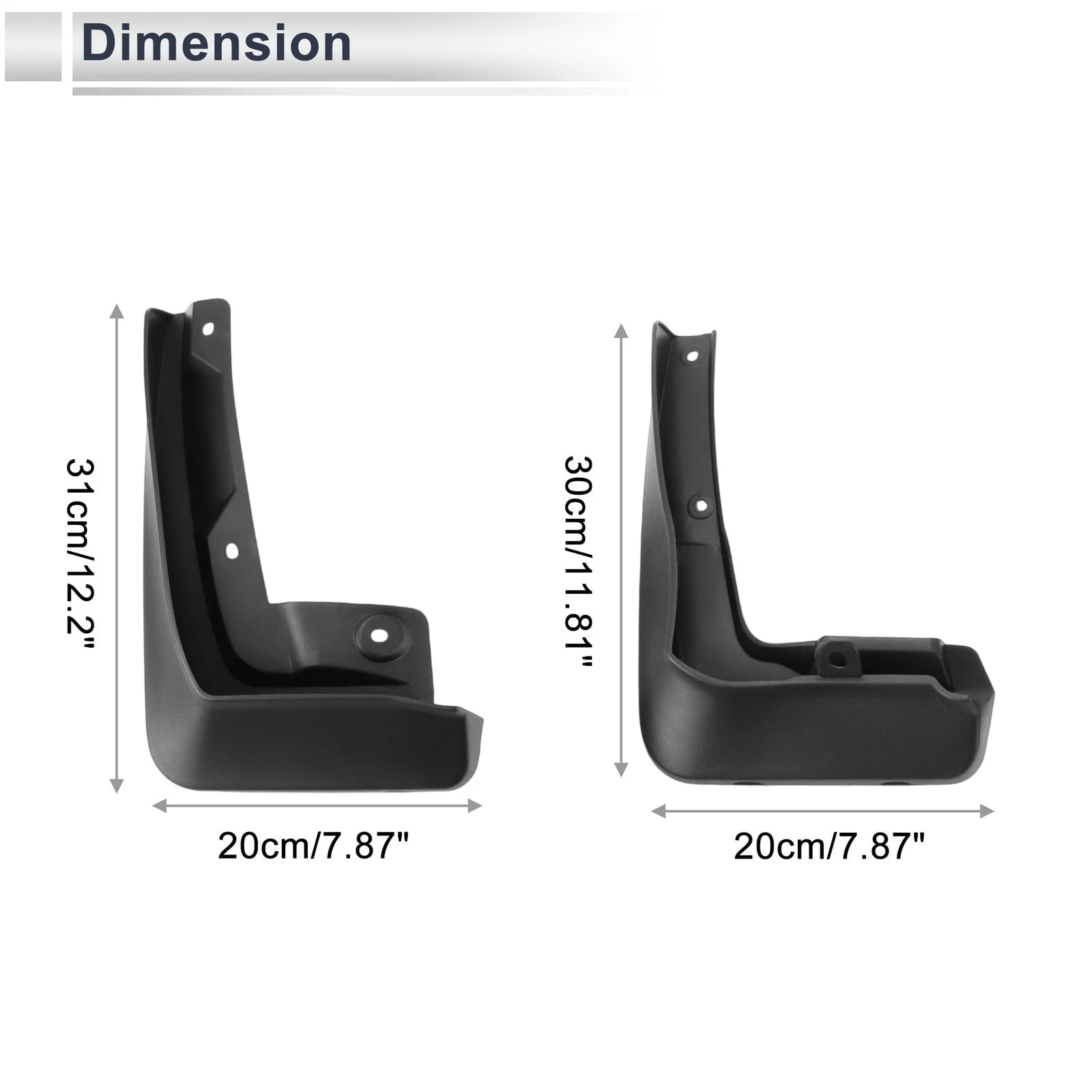 Mud Flaps Splash Guards 1 Set Replacement for BMW 3 Series G20 G28 (2020–2023)