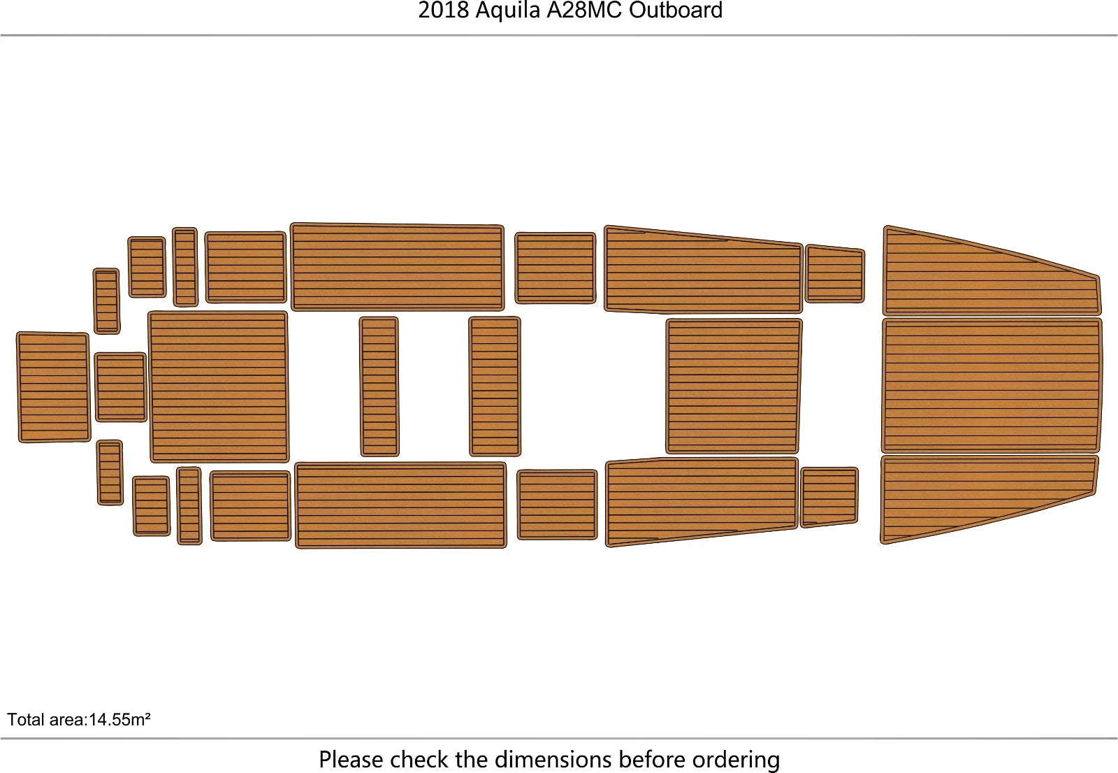 EVA Teak Deck Flooring Mat for Aquila A28MC (2018)