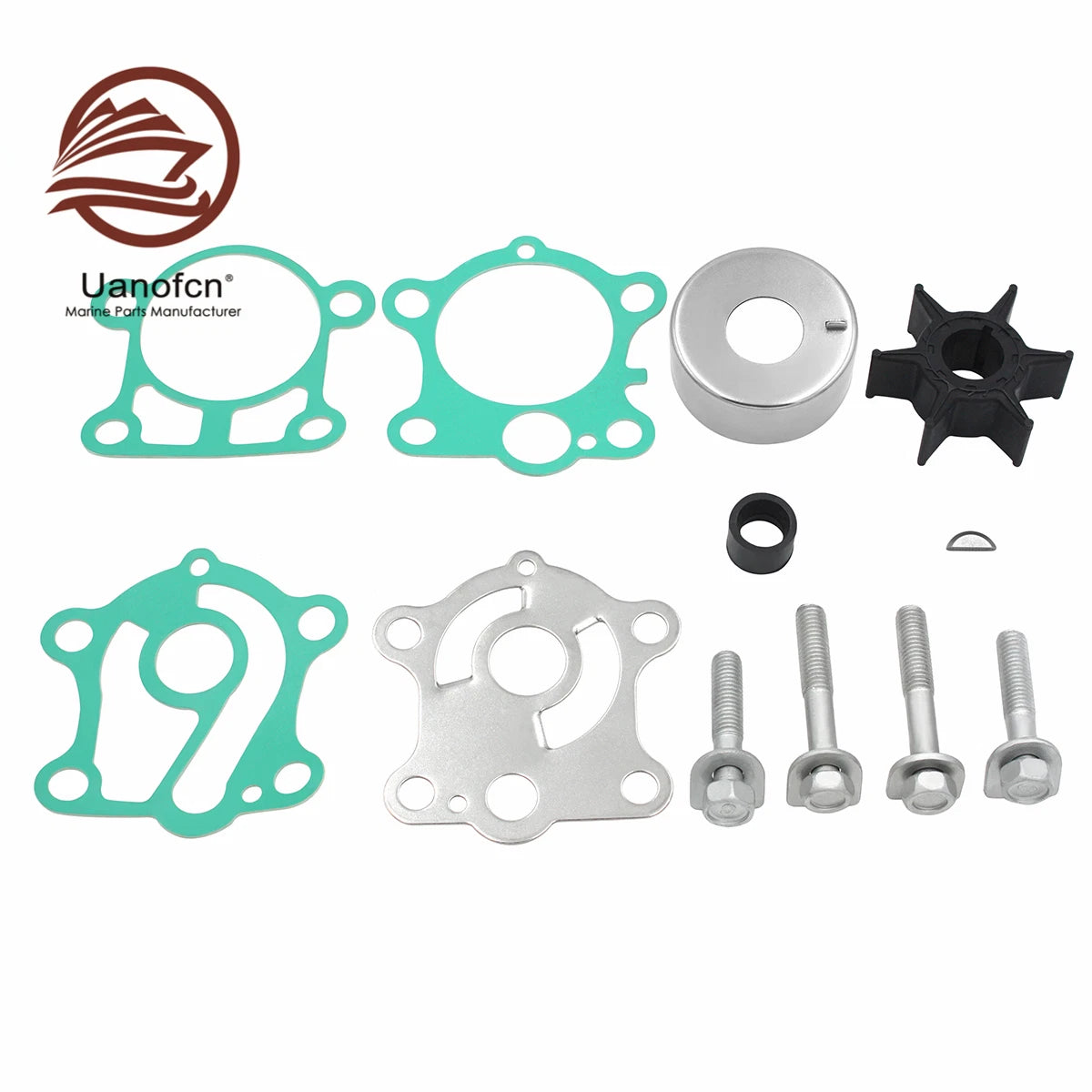 Outboard Water Pump Impeller Repair Kit for Yamaha 40/50HP (6H4-W0078-00, 18-3429)