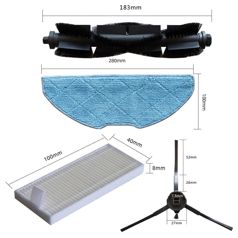 Main Brush and Filter Kit for Eureka Lvac Voice Nuo, Dynaking R21