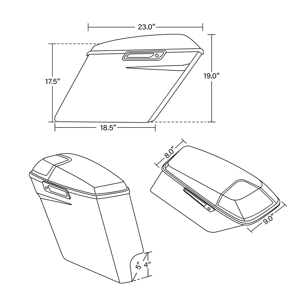 Hard Saddlebags Speaker Grill Bracket for Harley Softail FLST (1984–2017)