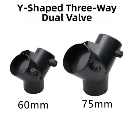 3-Way Air Duct Exhaust Connector 60mm 75mm for Heater