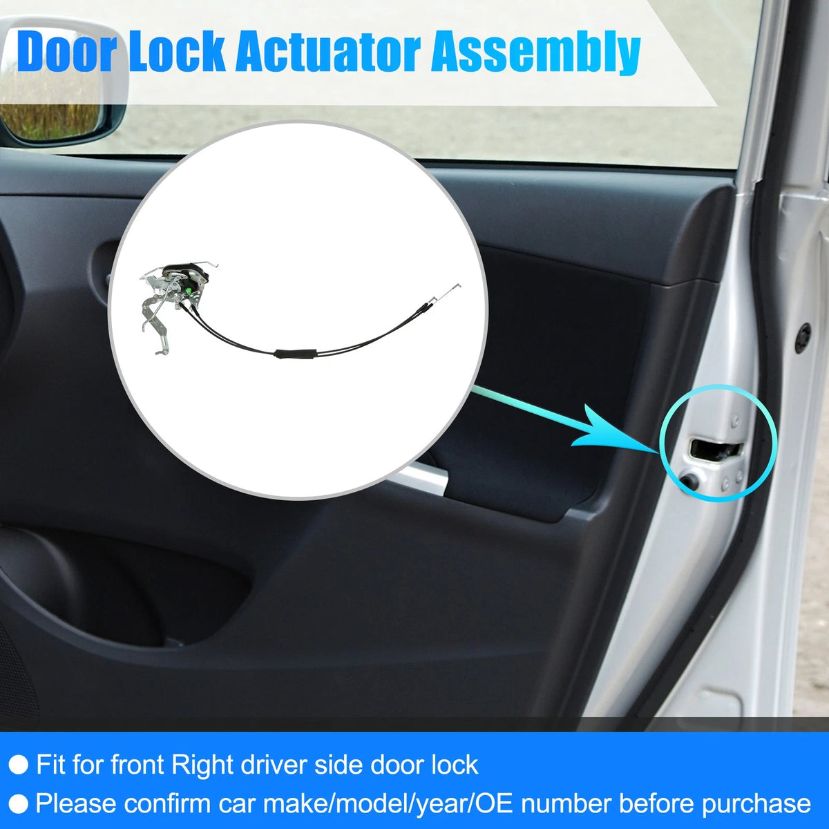 Front Right Door Lock Actuator for Toyota Sequoia (2001–2007) No. 69303-0C011