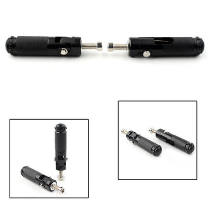 Set of 2 Folding Foot Pegs for Motorcycle Universal Black