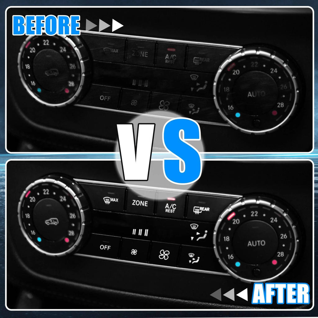 Center Console AC Button Stickers Set for Mercedes-Benz C Class (2015–2021)
