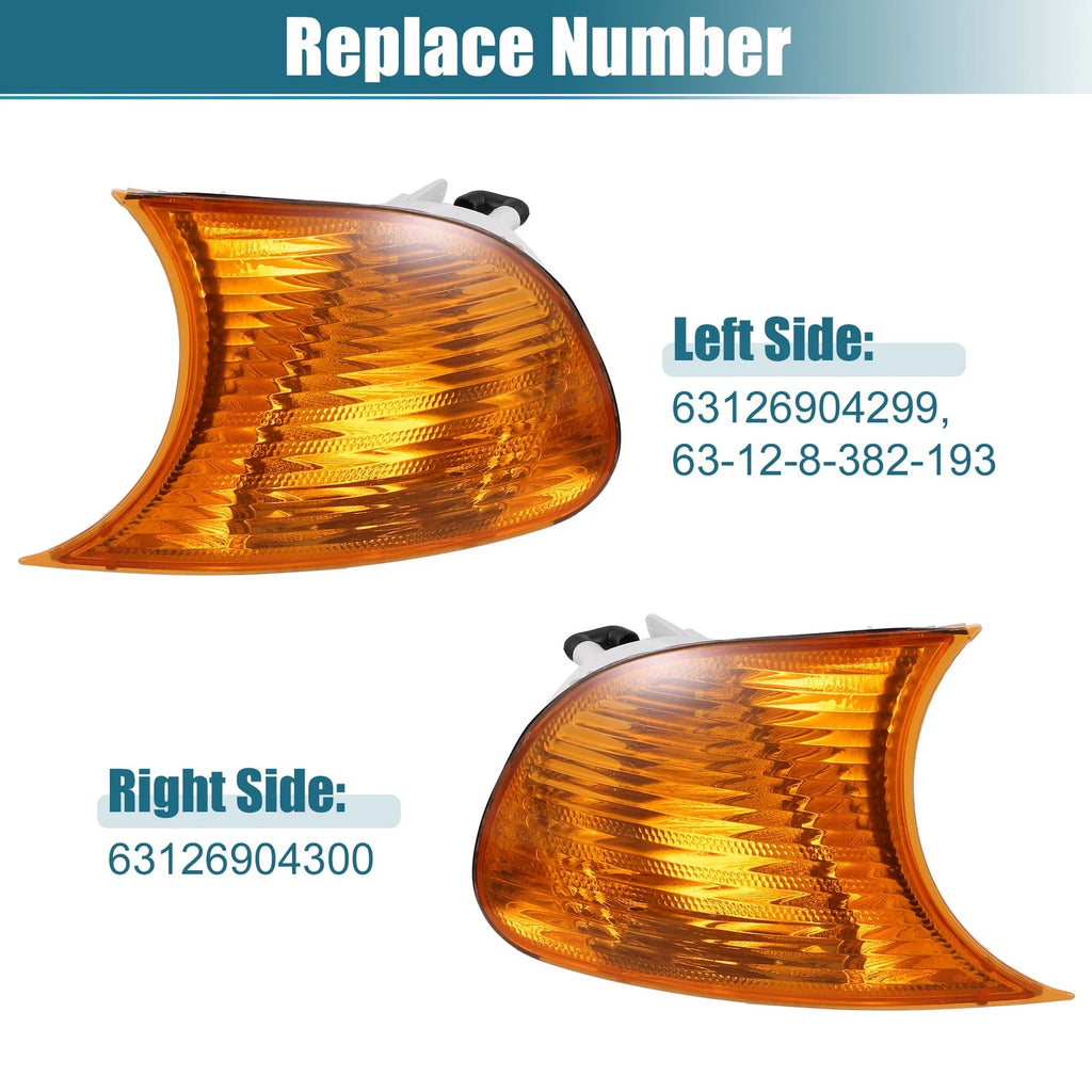 Pair Amber Turn Signal Light for BMW E46 3 Series (2000–2001)