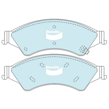 Set of 4 Bendix HD Front Disc Brake Pads for Ford Everest UA (2015–2019)