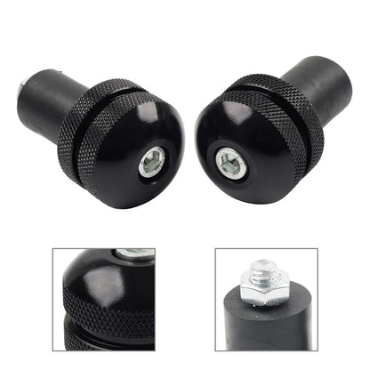 Universal 7/8 Motorcycle Handlebar Grips Bar End Cap Plug Slider Black