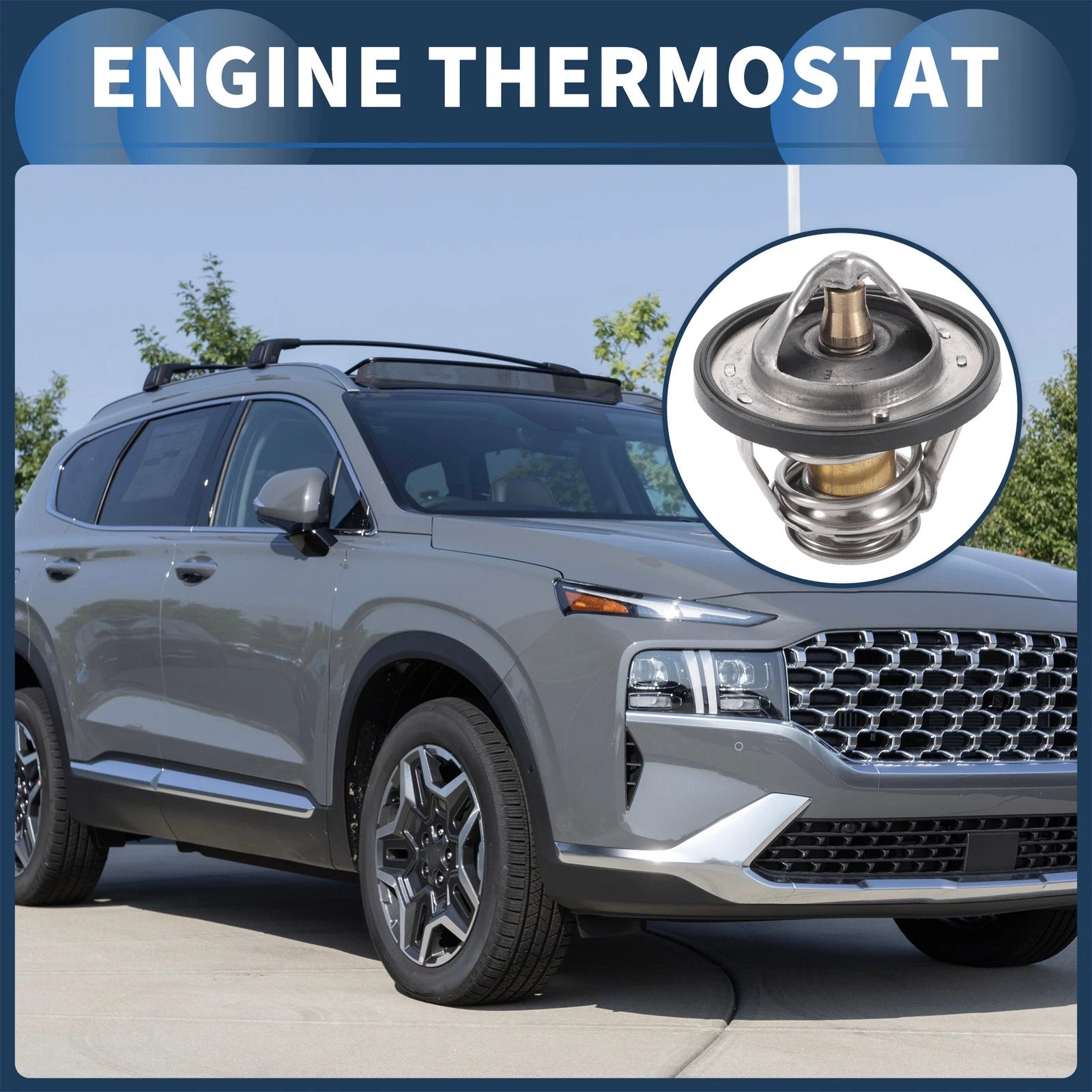 Engine Coolant Thermostat Replacement for Hyundai Santa Fe 3.3L (2013–2018)