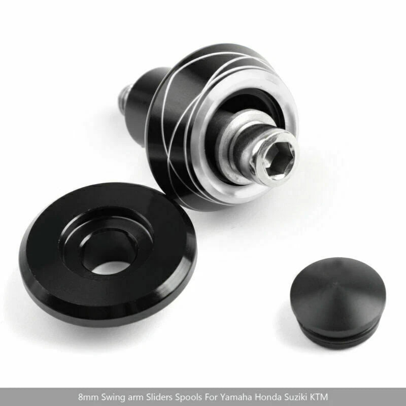 Pair of 8mm CNC Swingarm Spools for Suzuki Honda (T9)