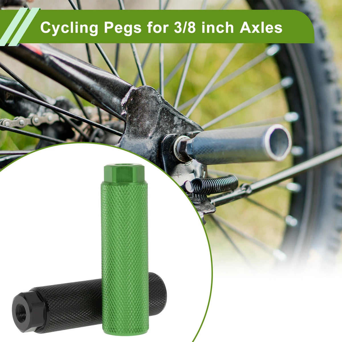 4 Pcs Bike Pegs 100mm Bicycle Backseats Stands for Universal Models (All Years)