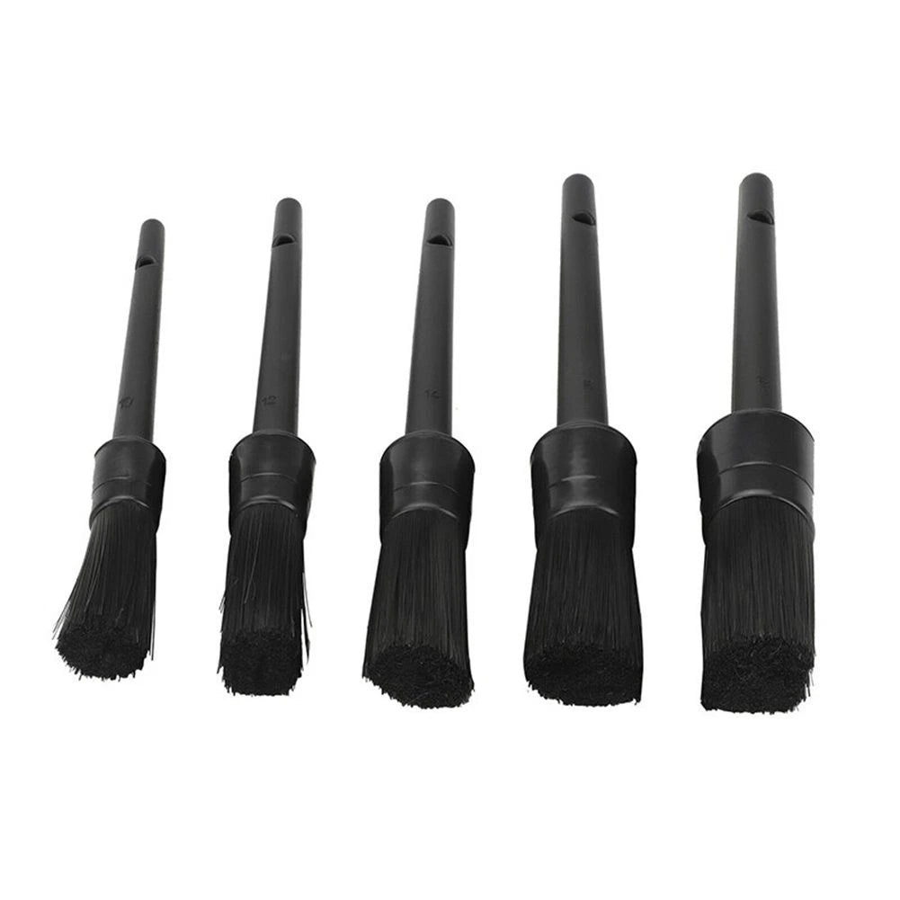 5PC Car Detailing Brush Kit for Auto Interior Cleaning