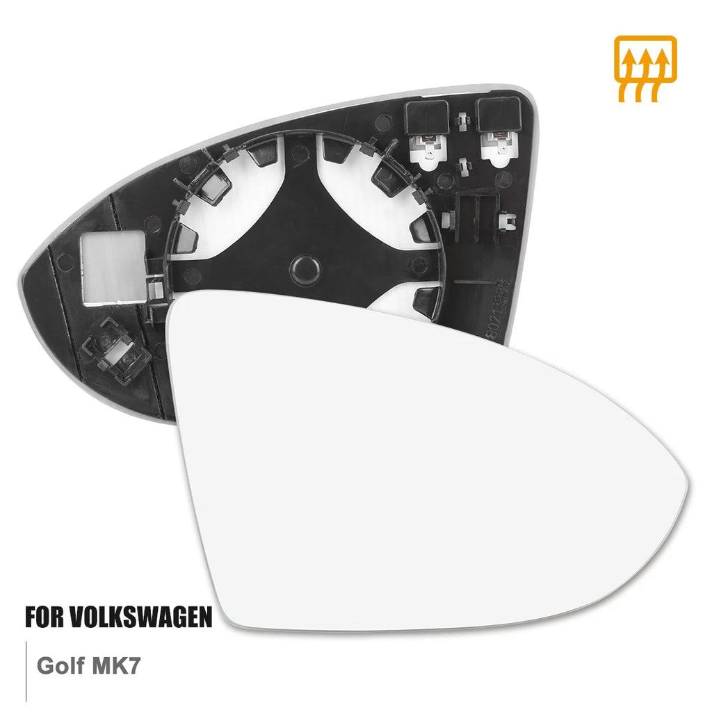 Heated Side Mirror Glass with Backing Plate Passenger for Volkswagen Golf (2015–2020)