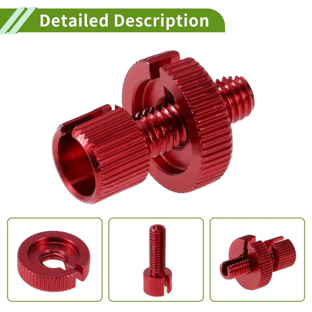 Clutch Brake Cable Adjuster Screw Set for Motorcycle M8 (Red) (4 Pcs)