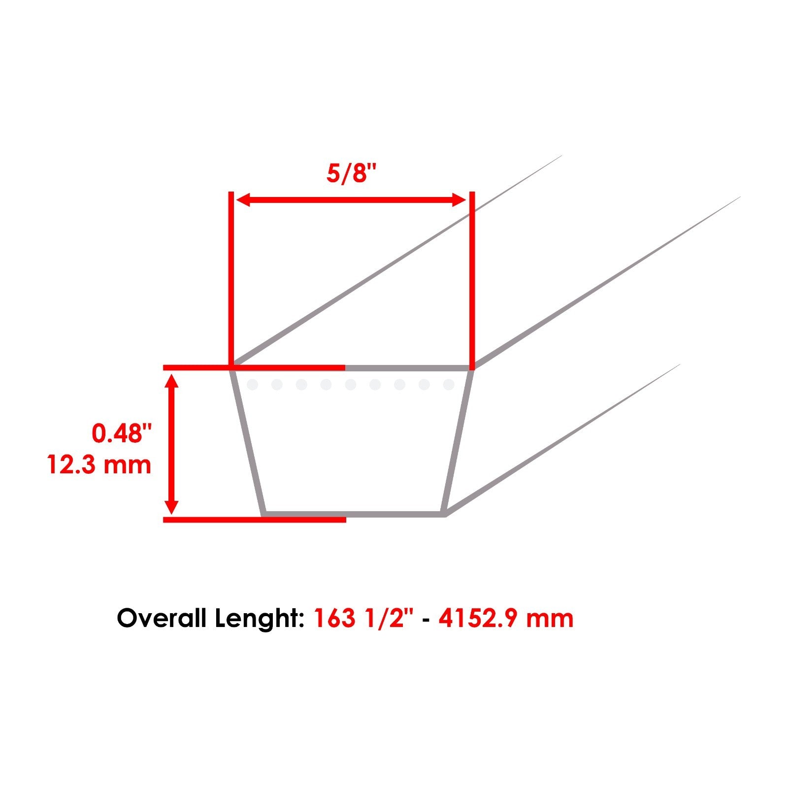 Deck Belt 61 Inch Replacement for Dixon Ultra 61 (2014–2020)