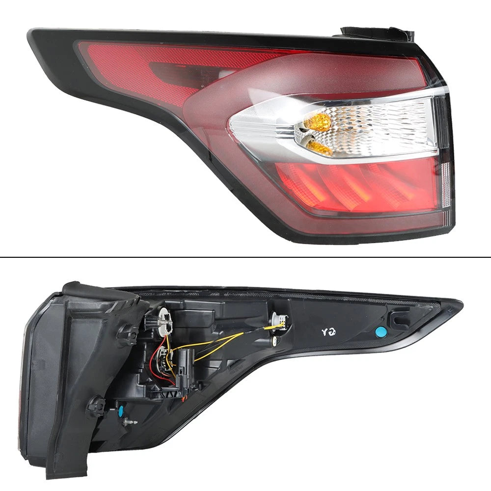 Red Tail Lights for Ford Escape Kuga (2017–2019) Outer Lamps LH/Driver Halogen