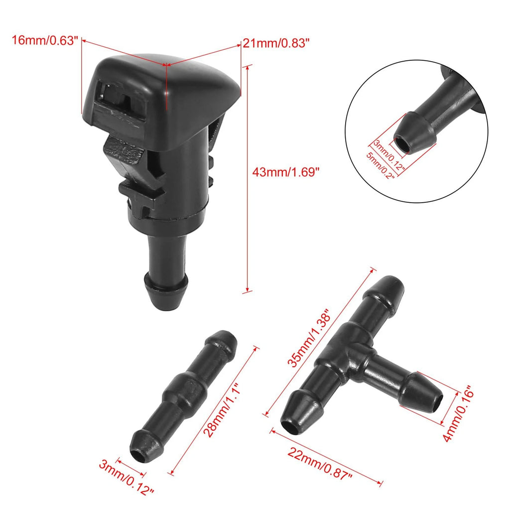 Windshield Wiper Fluid Nozzle Kit 7pc for Ram 1500 (2019–2024)